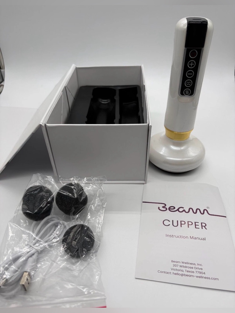 Cupper White & Gold Electronic Cupping Device
